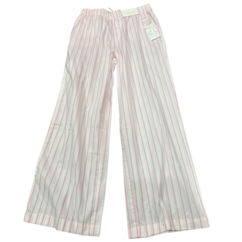 NWT Project Rebel Stripe Pajama Pants Cotton Women’s‎ Size Large Pink White